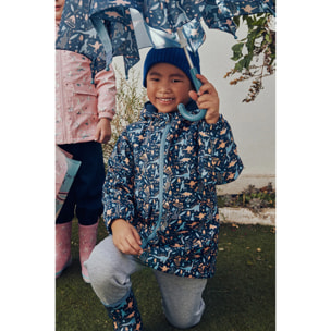 Impermeabile interno in peluche per bambini con stampa di dinosauri