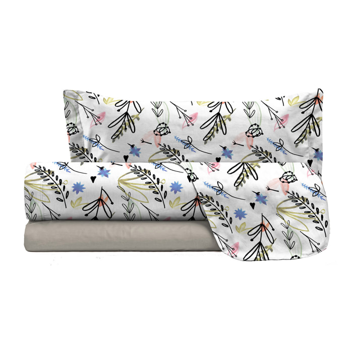 COMPLETO LETTO FANTASY PIAZZA E MEZZA - 100% MICROFIBRA