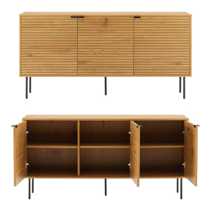 Buffet en bois 3 portes 150cm STINNA
