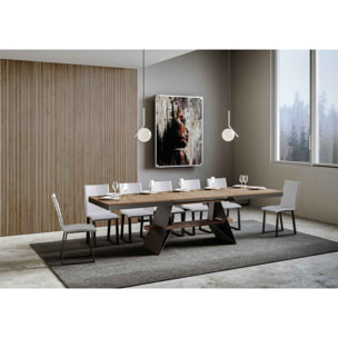 Table extensible 90x180/440 cm Baita Evolution Chêne Nature cadre Anthracite