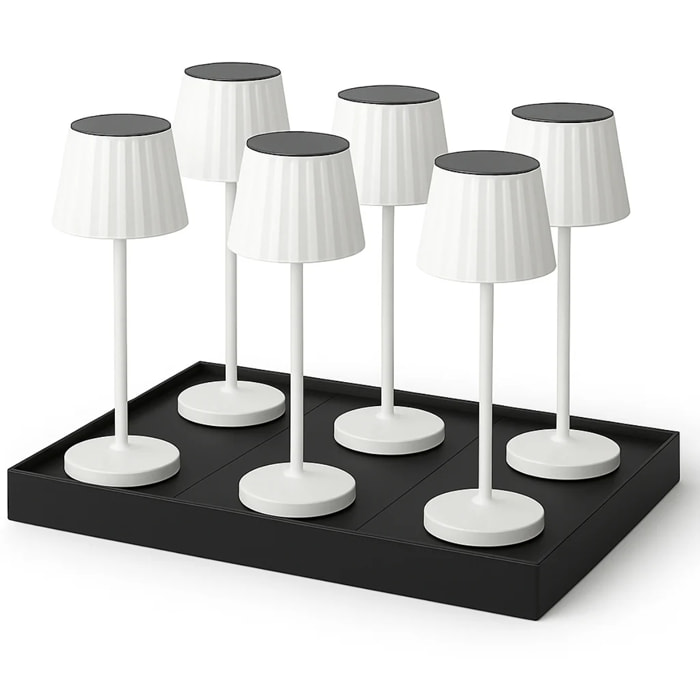 6 Lampe de table ABBY + Socle de charge