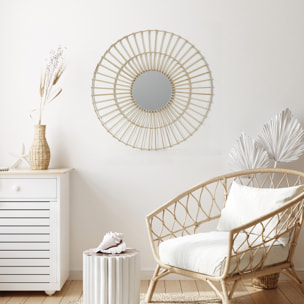 Miroir Rotin Rond