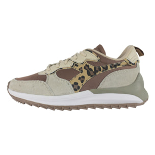 Zapatillas Sneaker para Mujer - DIADORA Jolly animalier 501.178617 01 C9995 Beaver fur/Parchment