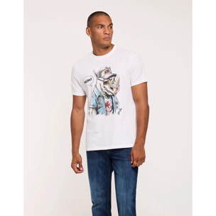 Camiseta Manga Corta Blanco Roto - Rinio
