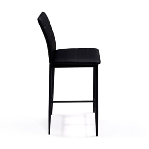 Tabourets de bar Regilux noirs - lot de 4 - Noir