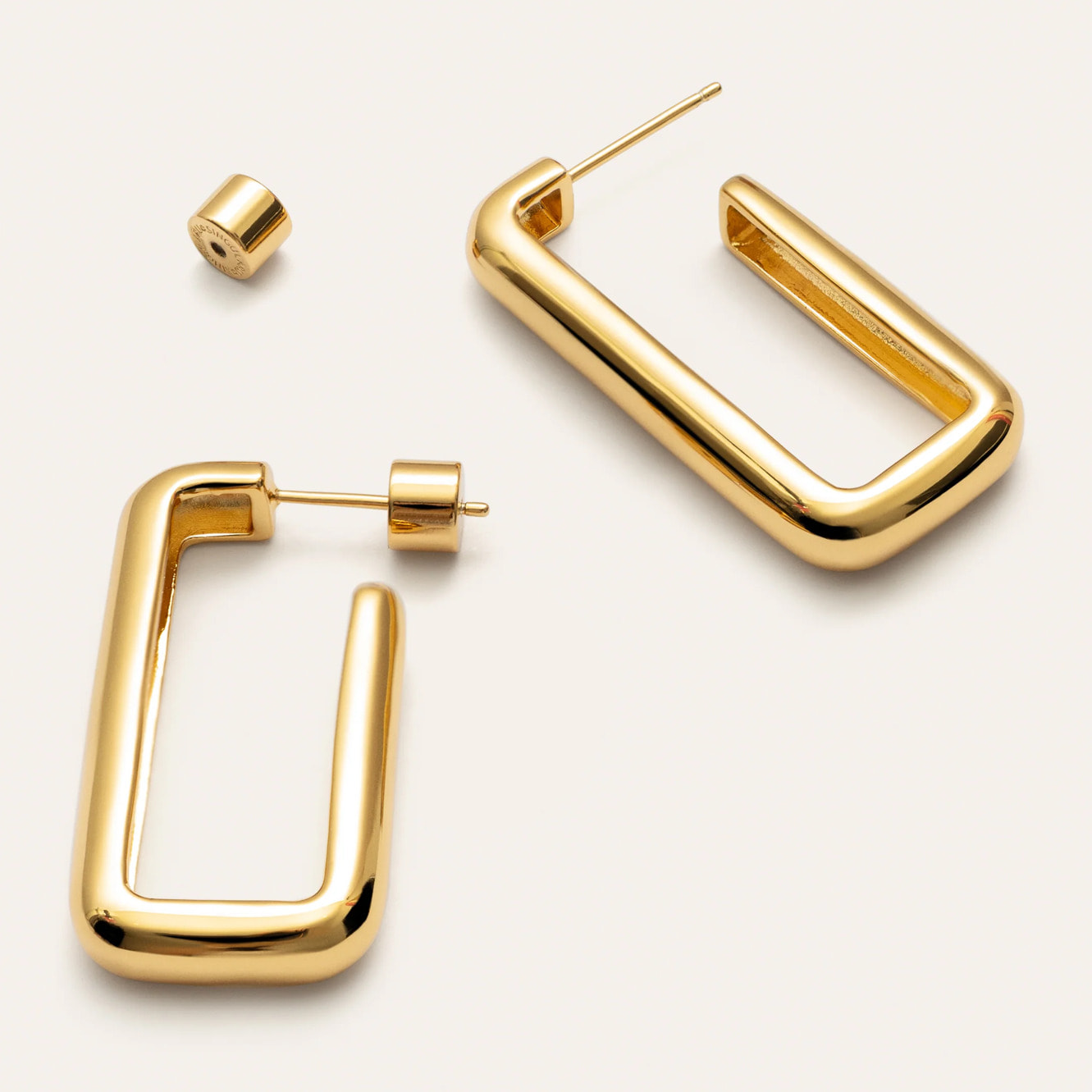 Pendientes Single Pipe Baño Oro