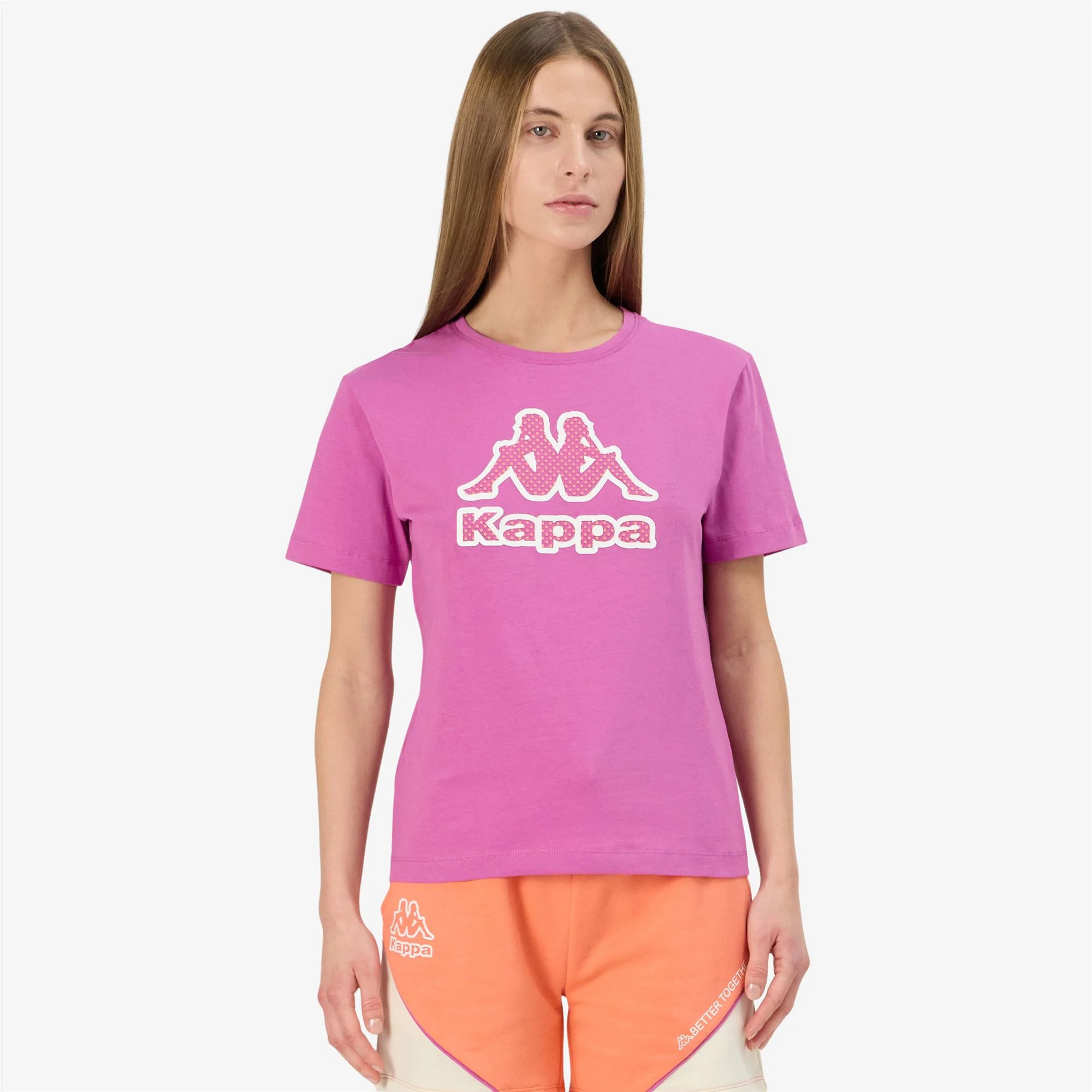 Kappa - Camisetas y tops Mujer Violeta - Logo Gioco