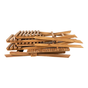 Set da Bistrot Cuenca in Teak Naturale — 2 Sedie e 1 Tavolo