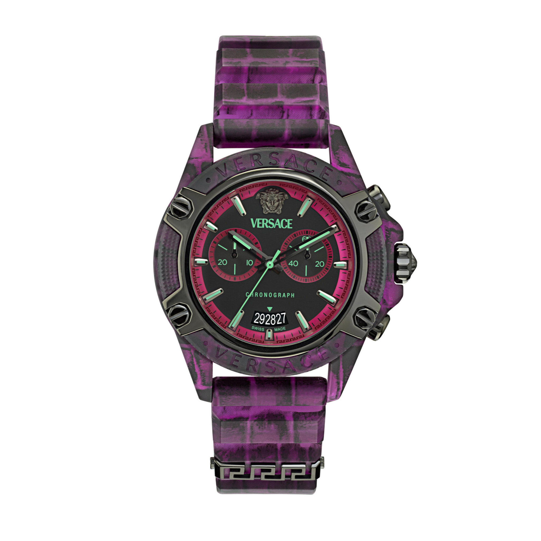 Versace Orologio Cronografo Al Quarzo Icon Active New