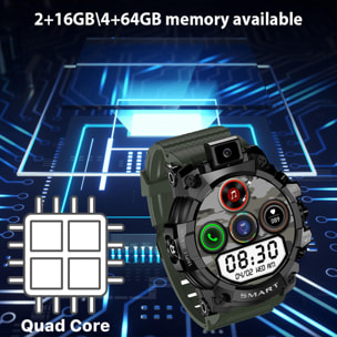 Smartwatch Phone Q999 4G con SO Android 9.0, Quad Core, Wifi, GPS. Cámara incorporada.