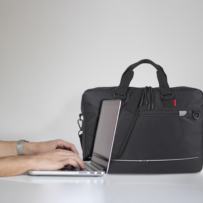 Maletin Portadocumentos Textil Jaslen Norwich Negro