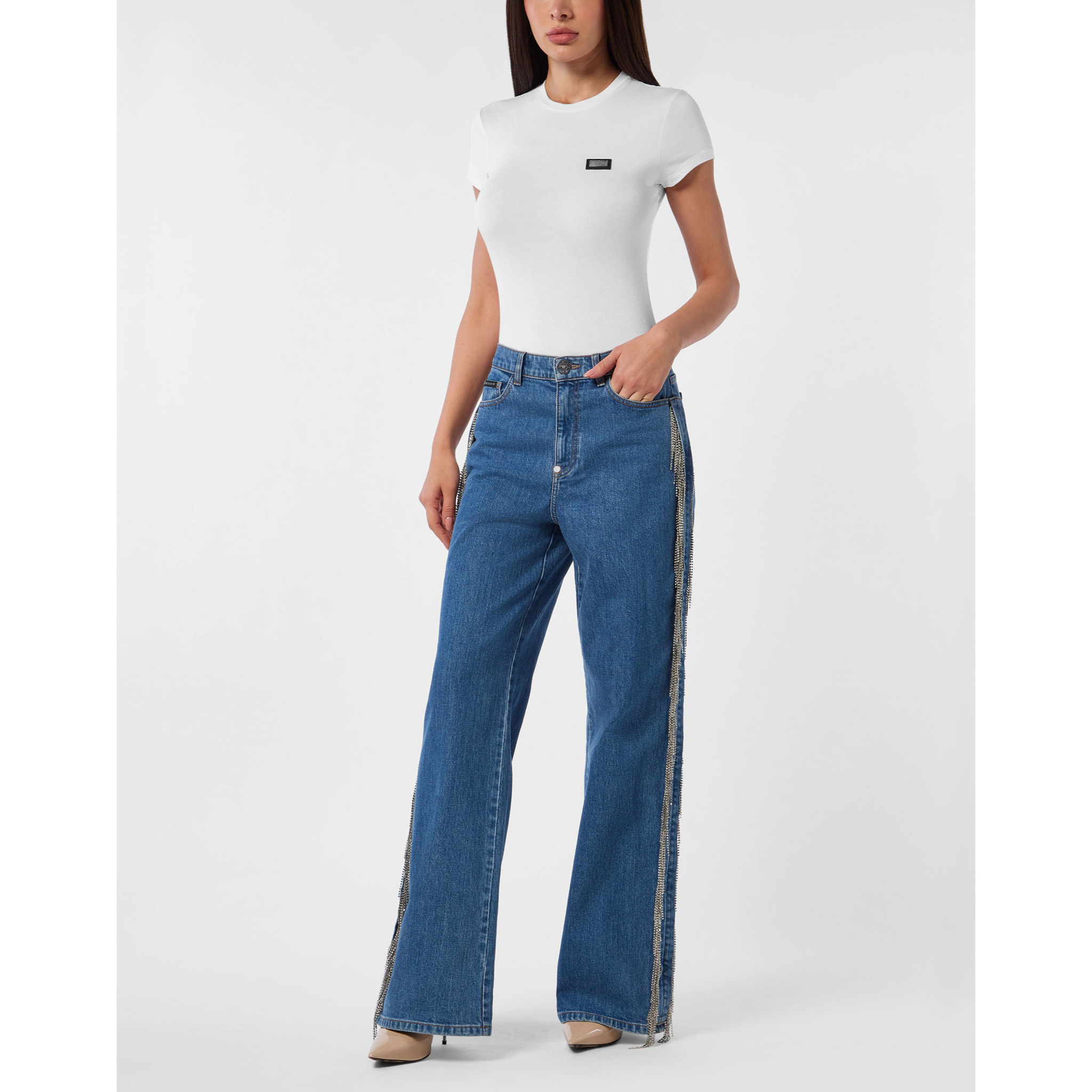 PHILIPP PLEIN Jeans dal taglio skater