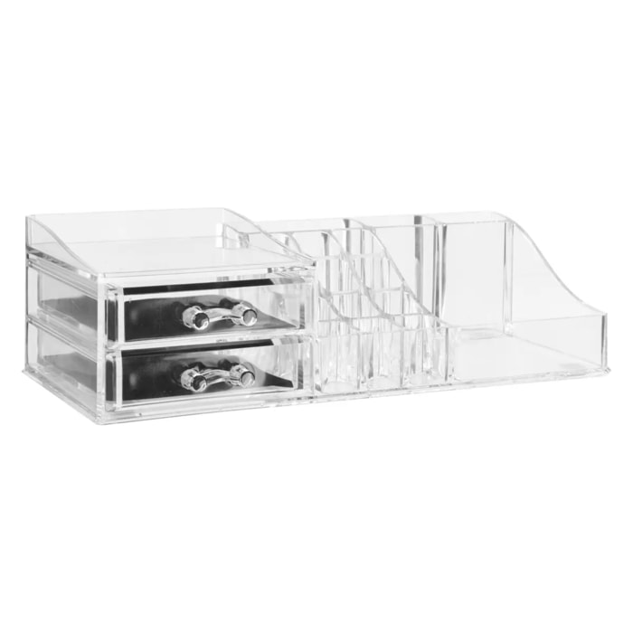 Organiseur 2 tiroirs "Selena" transparent