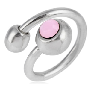 Anillo plata925 chapado Swarovski rosa palo