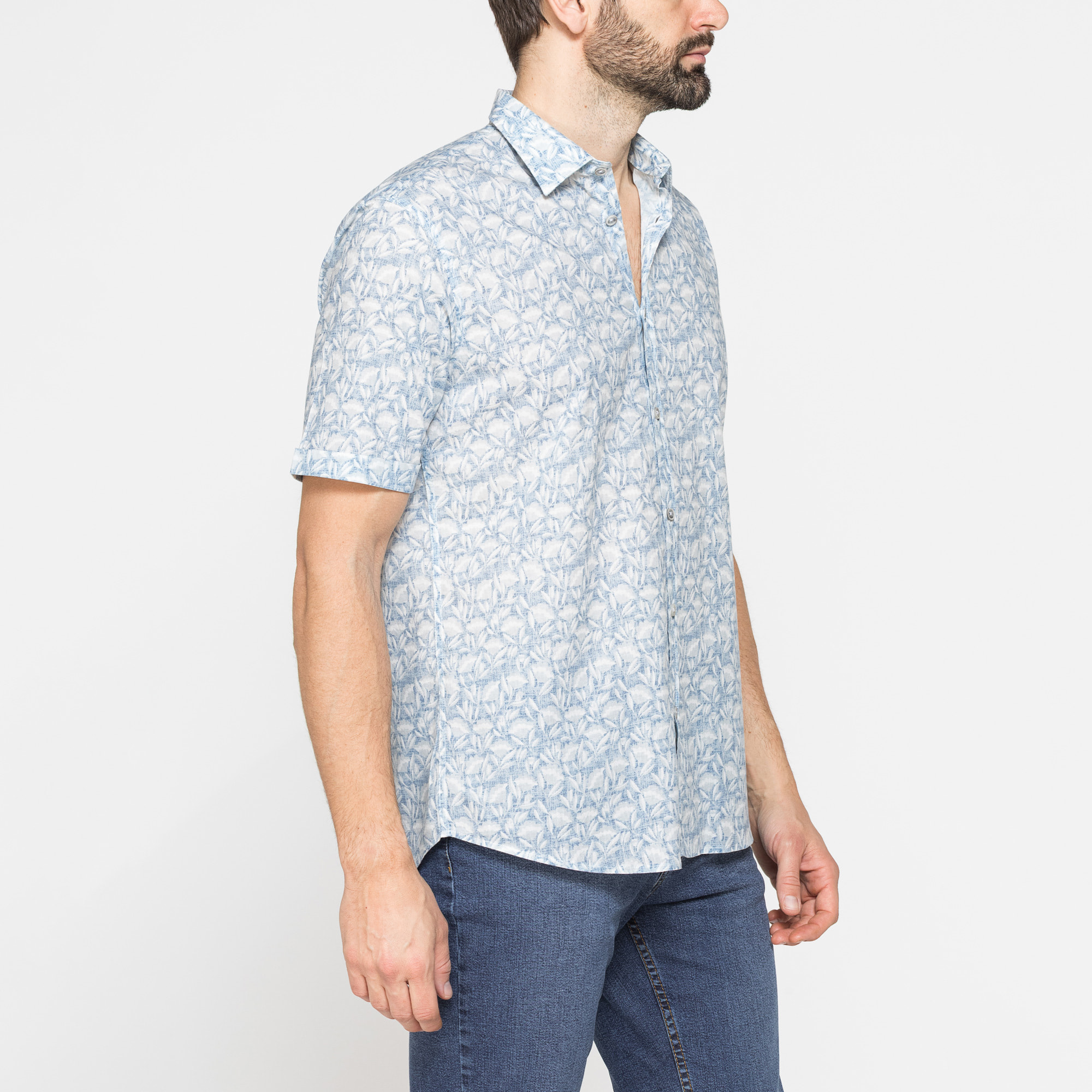 CAMICIA DA UOMO ESTIVA IN FANTASIA STAMPATA