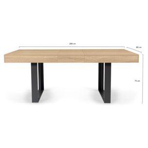 Tables à manger extensibles Brixton - Bois - Noir
