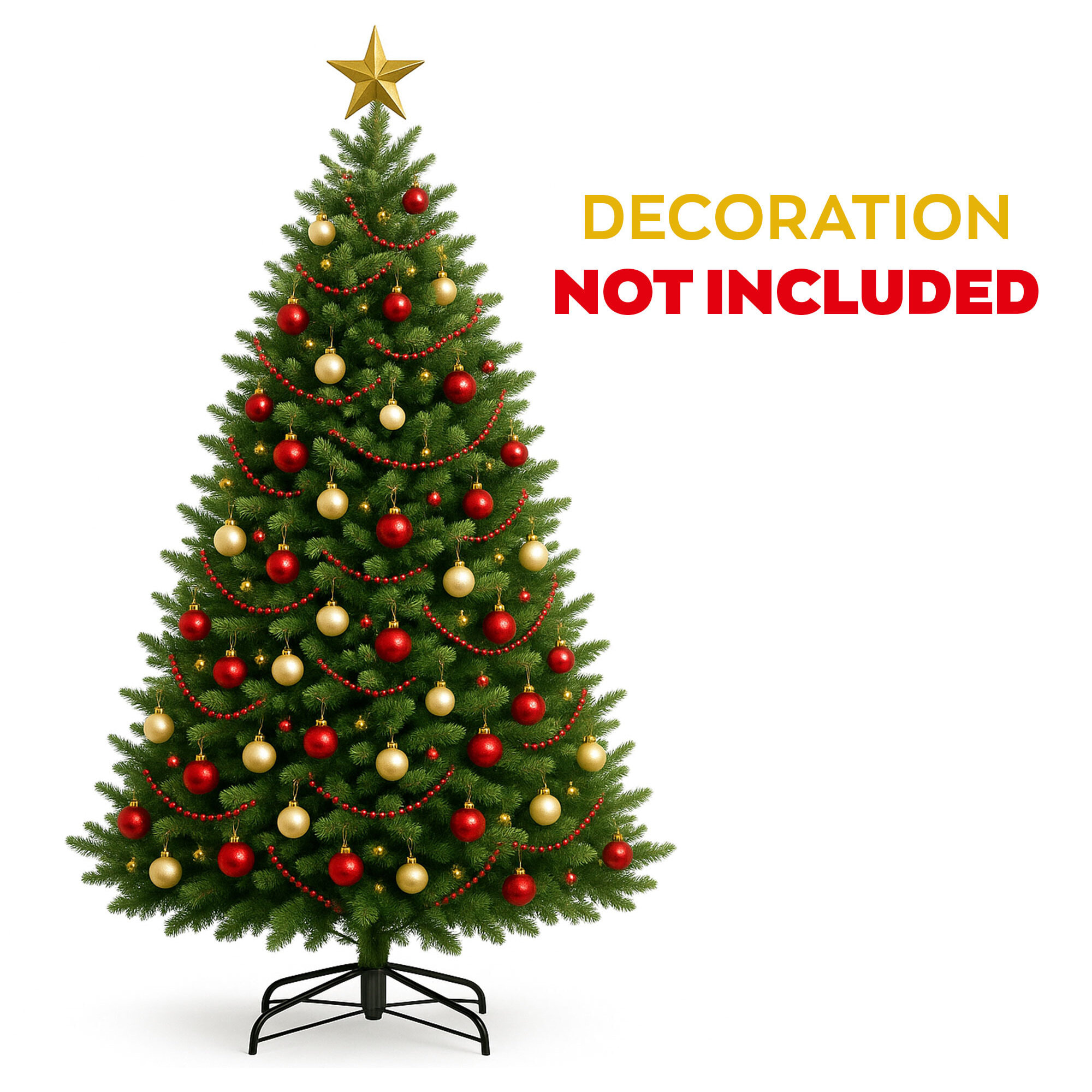 Amstel - Albero di Natale effetto realistico in PE e PVC ø142x210H, 1910 Punte