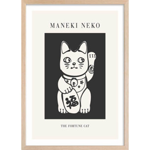 Affiche enfant manekineko  Affiche sous cadre bois