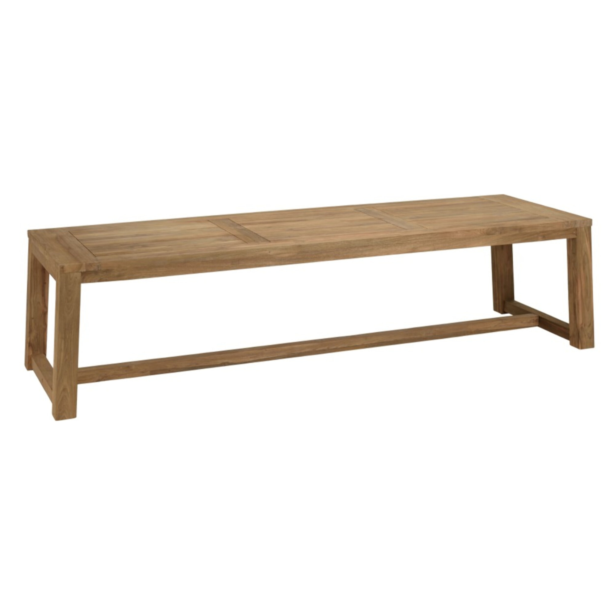 KALLY - Table à manger jardin 300x95cm teck recyclé couleur naturelle