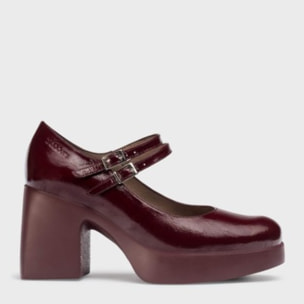 Merceditas LADY Burdeos. Tacón: 7,5cm