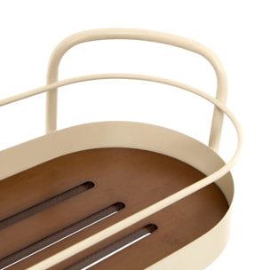 Étagère de douche Argileo ovale 3 niveaux beige