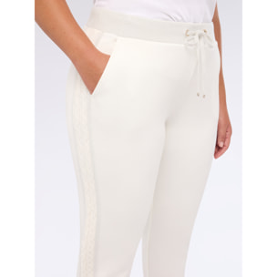 Fiorella Rubino - Pantalones Jogger en tejido scuba - Blanco