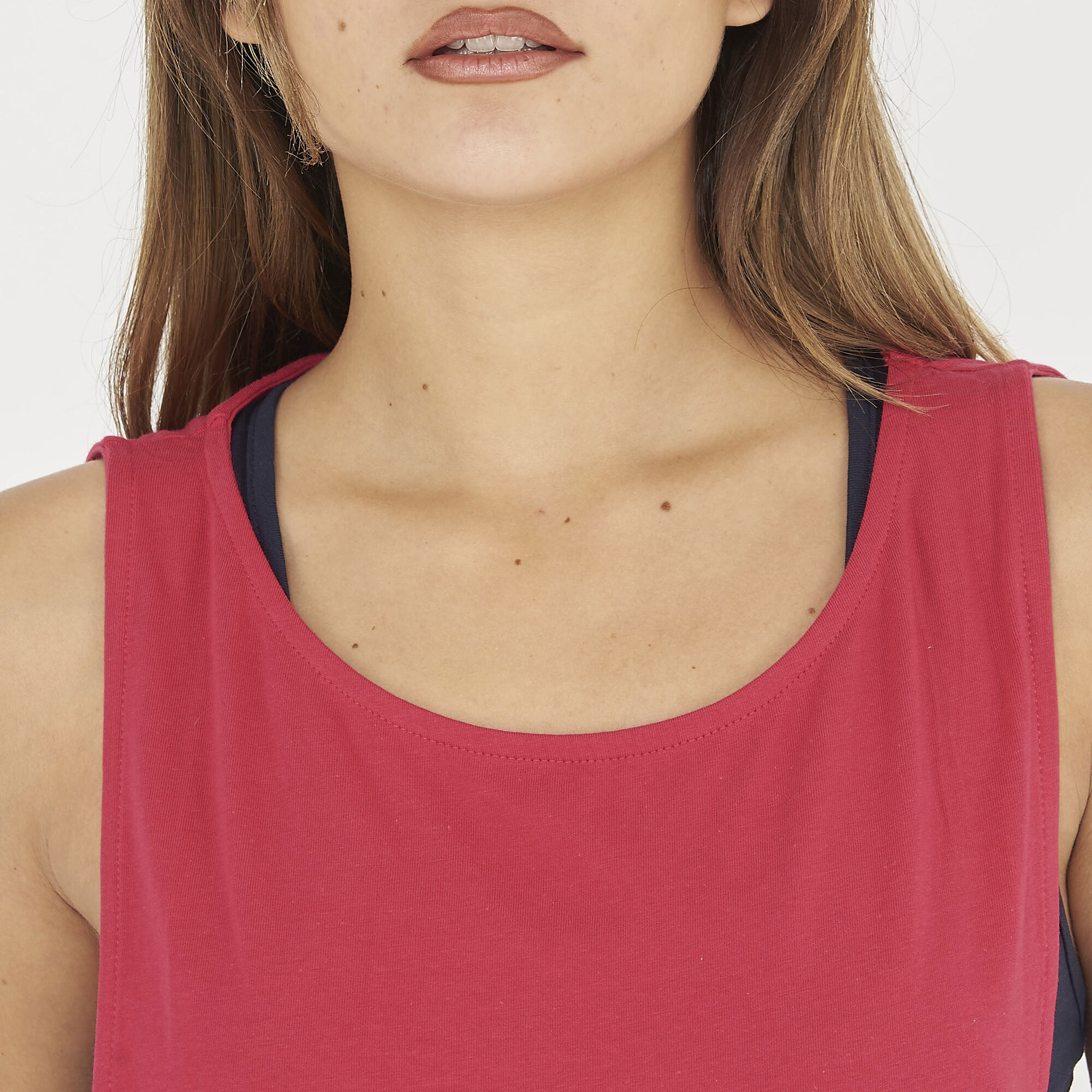 Canotta palestra da donna NISHER rosa scuro