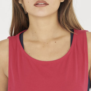 Canotta palestra da donna NISHER rosa scuro