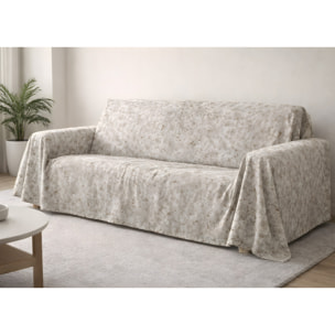 Telo Arredo Copritutto Grandfouldard In 100% Cotone Made In Italy Disegno Mitril Colore Bronzo