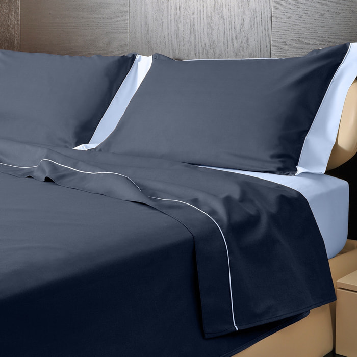 Completo letto Double-Color IPERSAN Blu/Azzurro