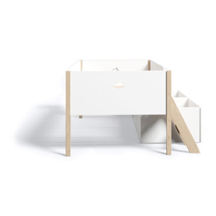 Lit Nuage enfant mi-hauteur avec deux tiroirs 90x190cm - Hypnia