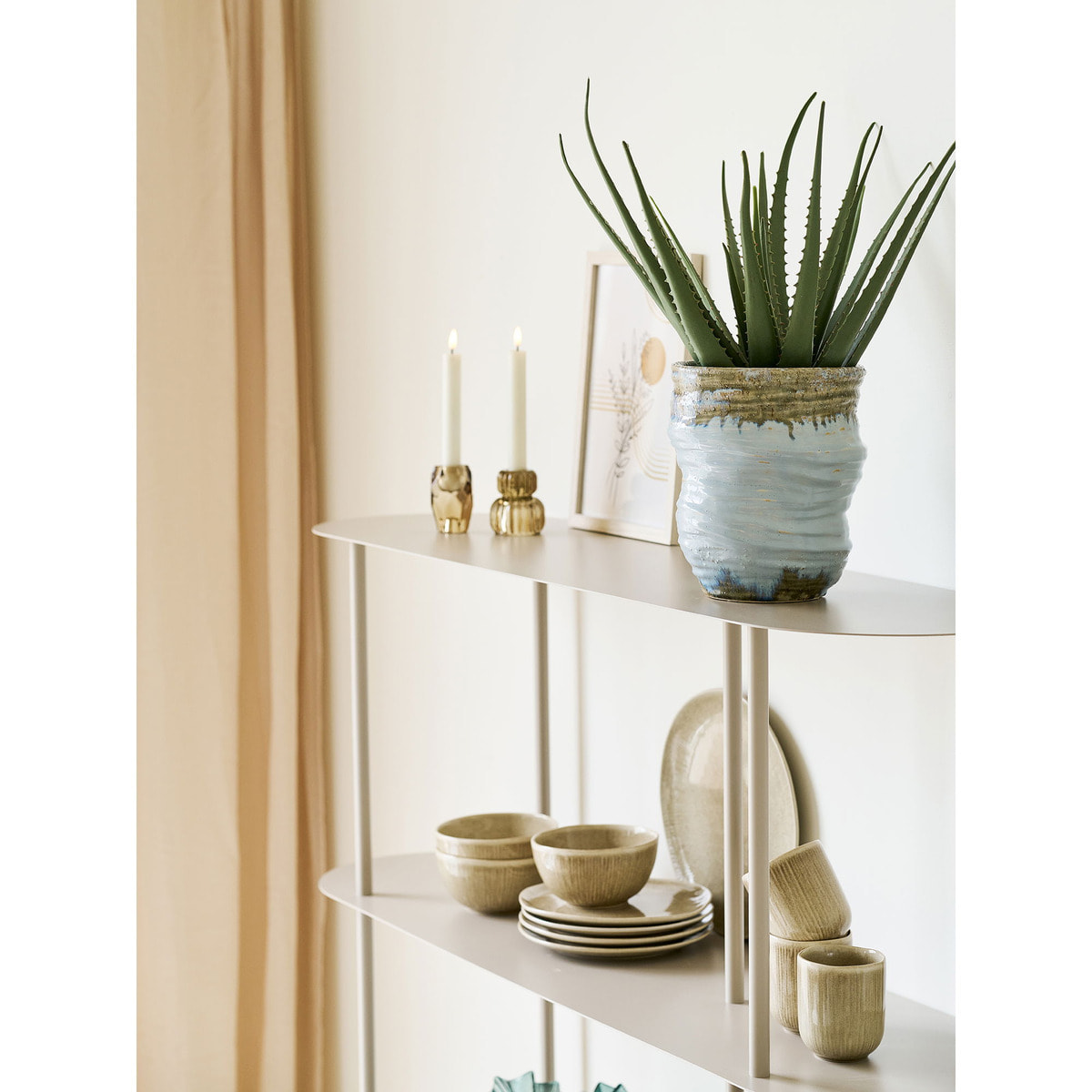 Vaso in ceramica azzurro chiaro Vikasa Home ø19,5x22,5 cm