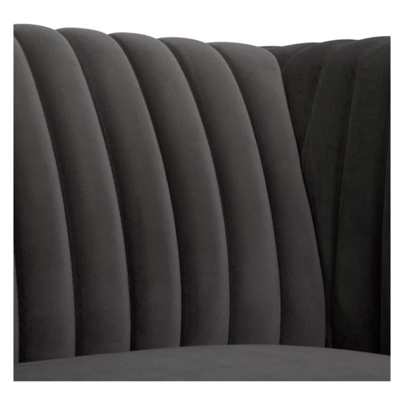 Fauteuil en velours gris - Gatsby