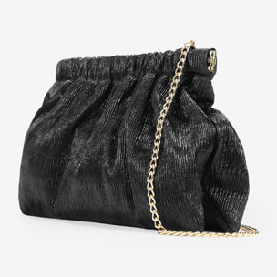 Bolso de fiesta negro con boquilla