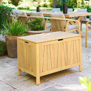 Coffre de rangement 165L Lodgia beige acacia