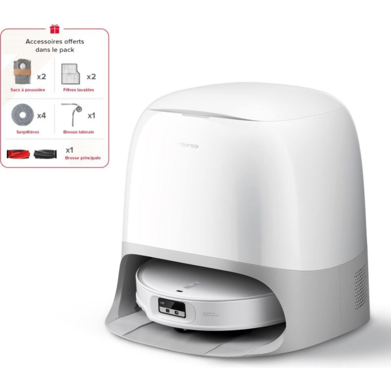 Robot Aspirateur Laveur ROBOROCK Qrevo Curv 2 ProX Blanc