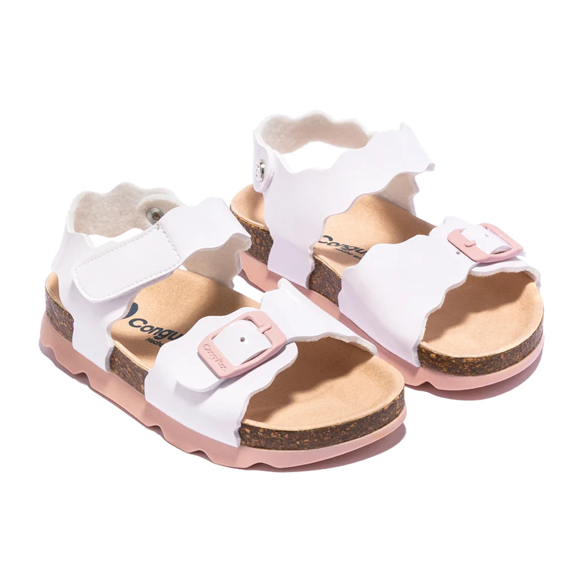 Sandalias De Niña Bio Charol En Blanco