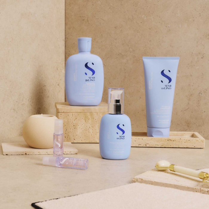 ALFAPARF MILANO kit Semi Di Lino Thickening Low Shampoo 250ml + Conditioner 200ml + Cream 125ml + Lotion 6x13ml