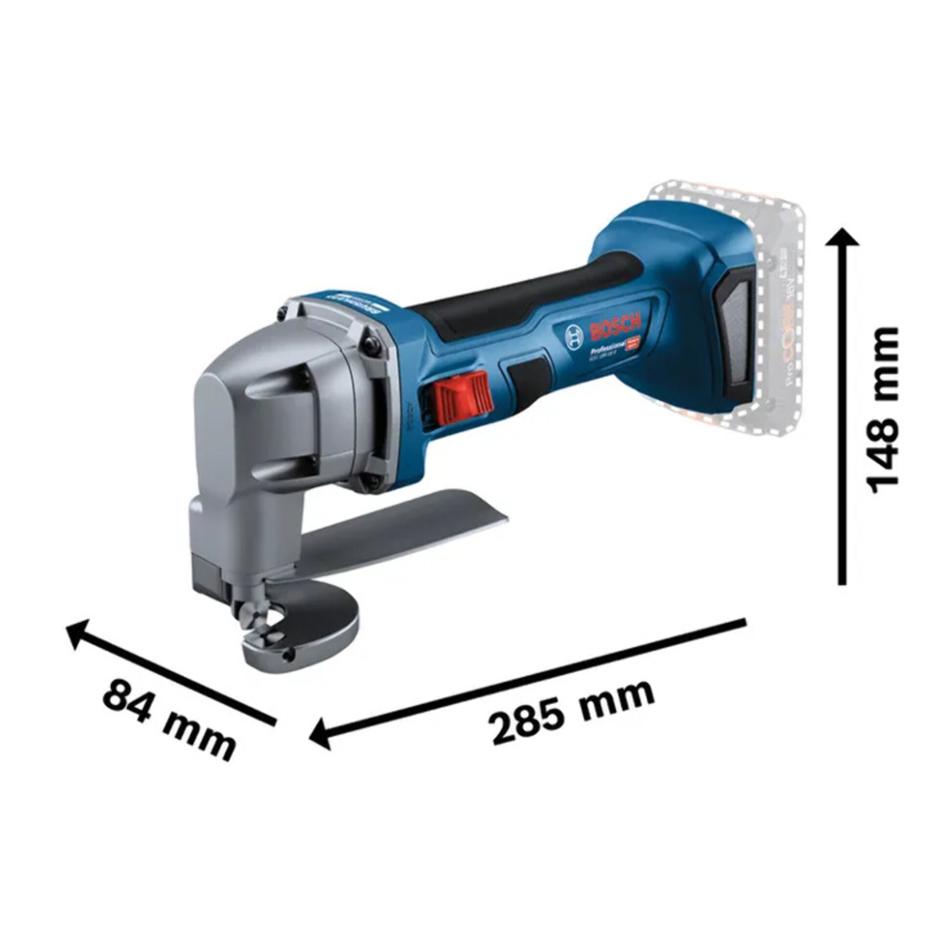 Cisaille à tôle BOSCH GSC18V-16 E - Sans batterie, ni chargeur - 0601926300