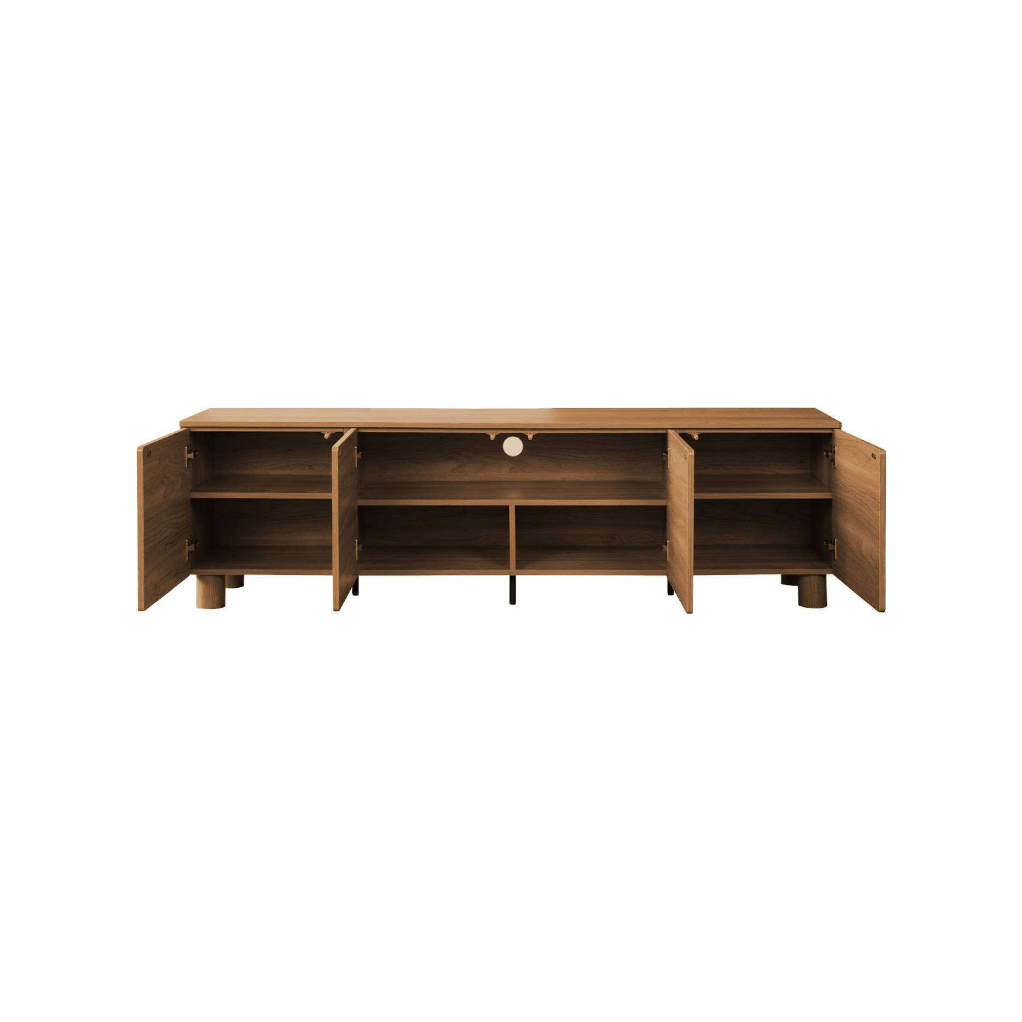 Meuble TV décor bois 4 portes 180cm AYANA