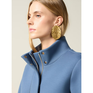 Oltre - Abrigo de neopreno con cuello alto - Light - blue