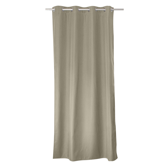 Rideau uni à oeillets - Taupe