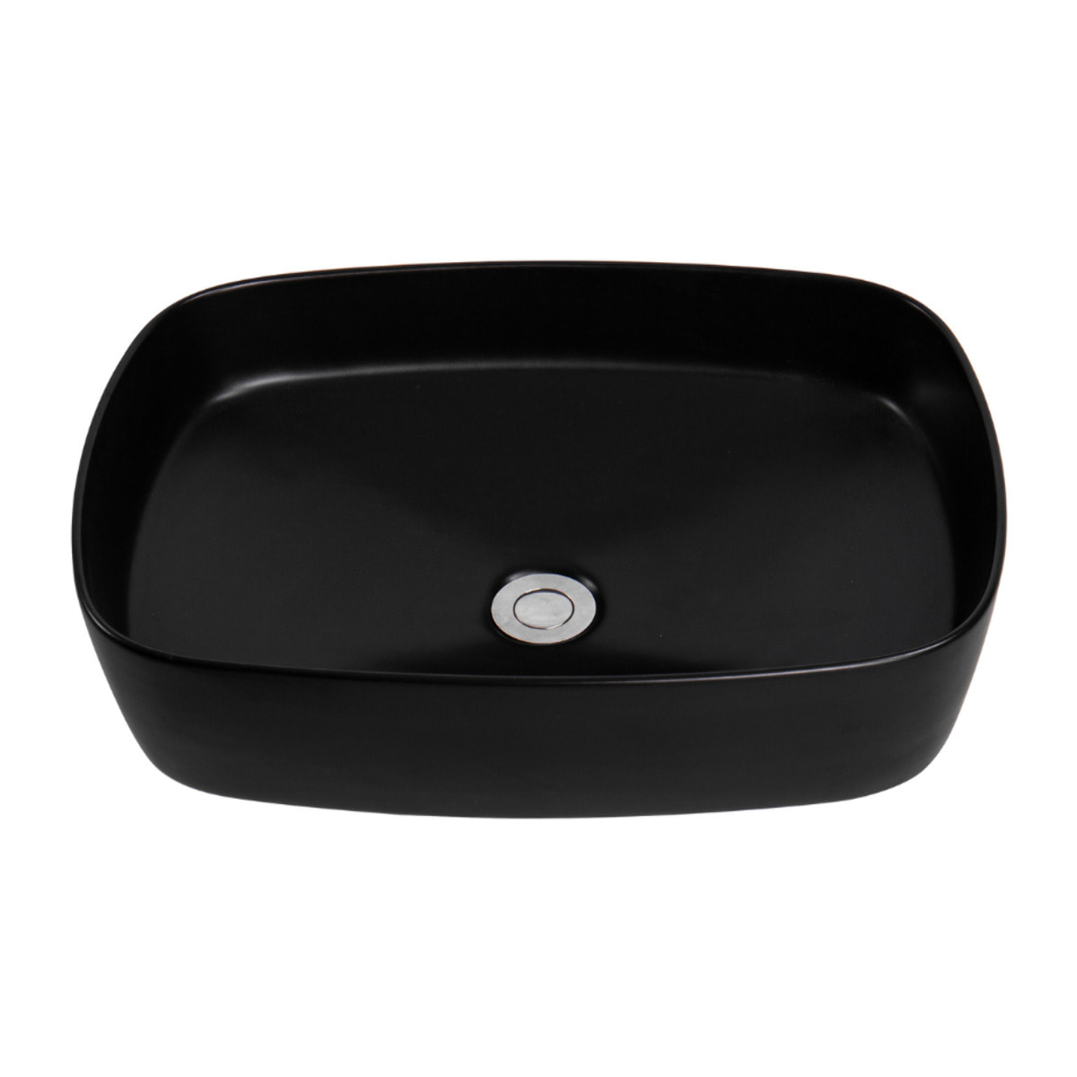PixL 50 x 37,5 x 13,5 cm vasque à poser Infinitio, sans trop-plein, noir (CEPX4937BKM)