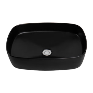 PixL 50 x 37,5 x 13,5 cm vasque à poser Infinitio, sans trop-plein, noir (CEPX4937BKM)