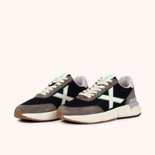 MUNICH VERSUS WMN 114 Sneakers Deportivas Negras y Verde Agua