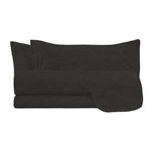 COMPLETO LETTO WATER WASHED, 100% Microfibra, No Stiro - MARRONE