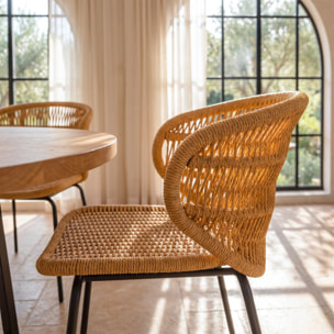 Lot de 2 chaises de jardin en rotin synthétique - Lara