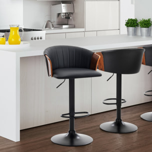 Tomasucci Tabouret BRYAN en bois foncé