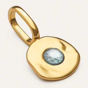 Charm Mini Birthstone Argento Placcato Oro