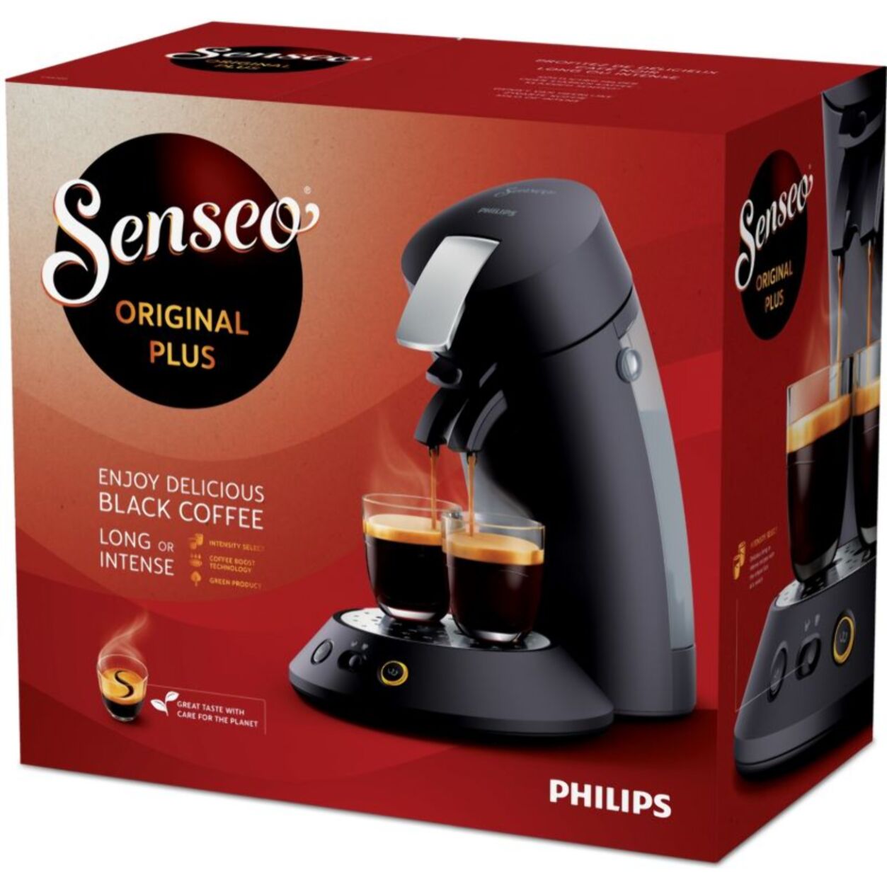 Senseo PHILIPS CSA220/61 Senseo machine à café Original Plus Premium Noir Intense